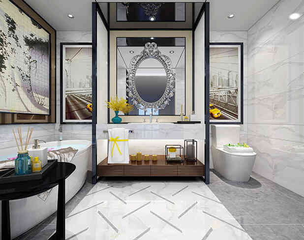 卫生间瓷砖铺贴效果